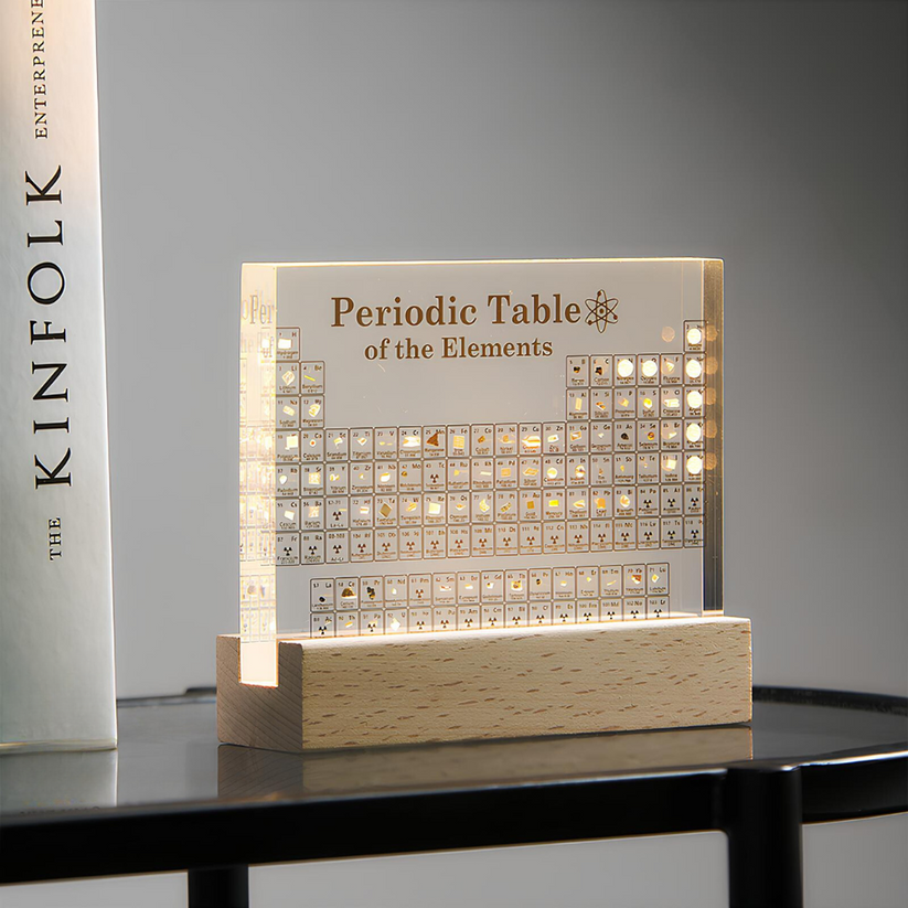 LuxaScience Periodic Table | Stylish 3D Acrylic Display with Real Elements