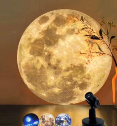 Projection Lamp Earth and Moon – CelestiaGlow