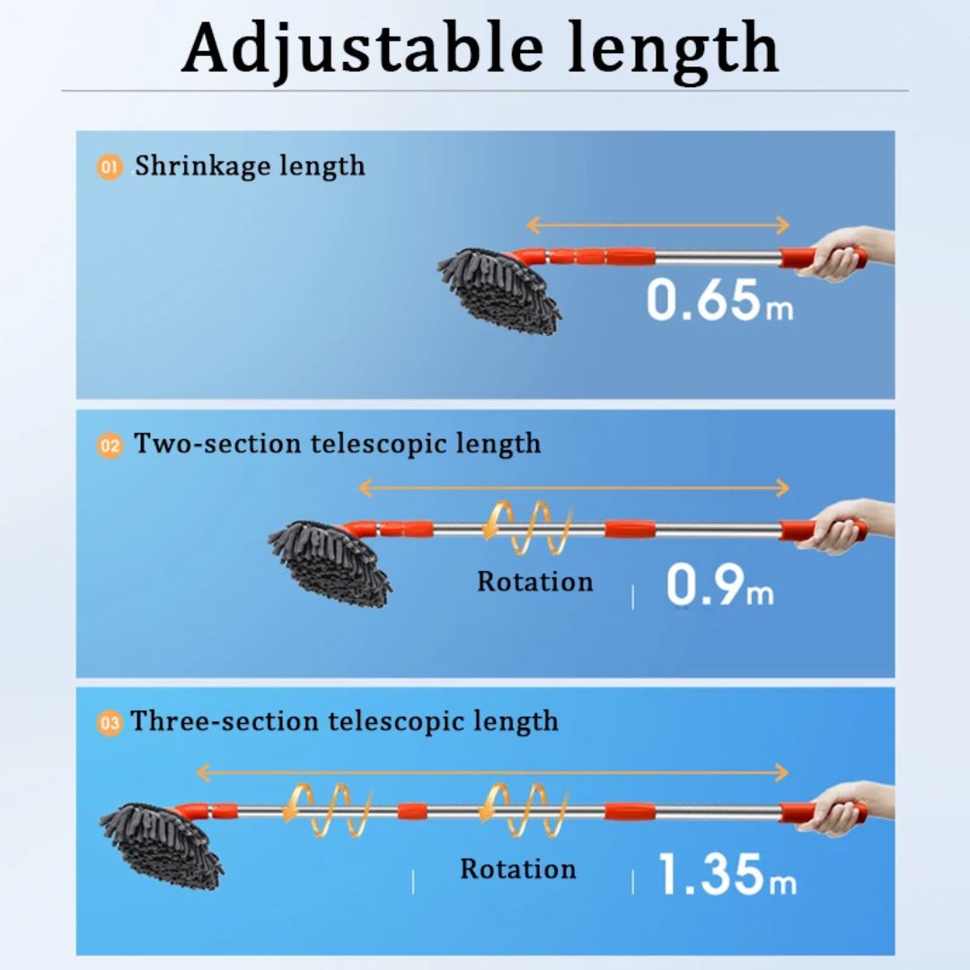 Retractable Car Brush | Adjustable & Telescopic | Multifunctional for Cars & Household