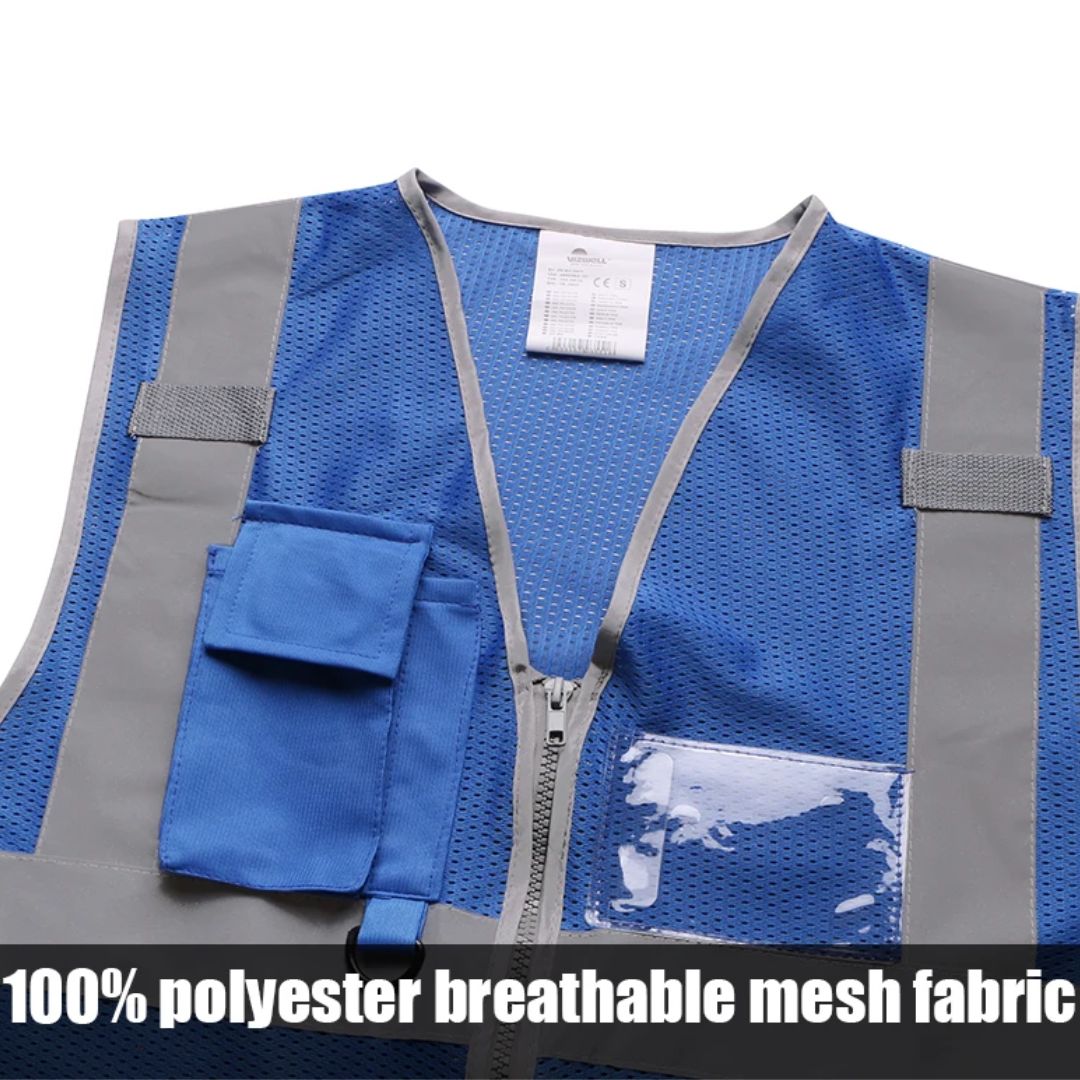 Reflective Safety Vest | Lightweight Work Vest with High Visibility and Practical Pockets