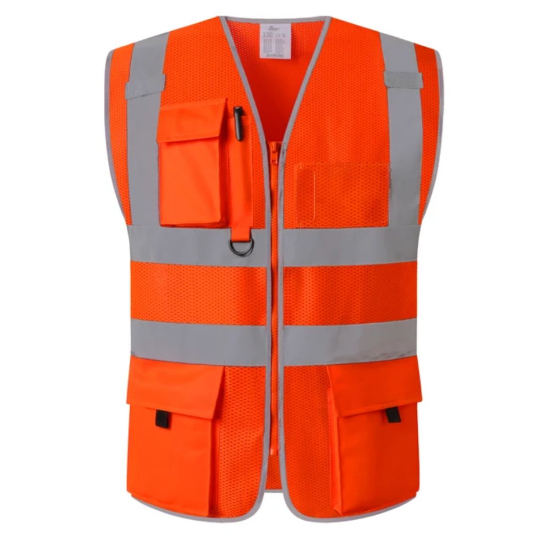 Reflective Safety Vest | Lightweight Work Vest with High Visibility and Practical Pockets