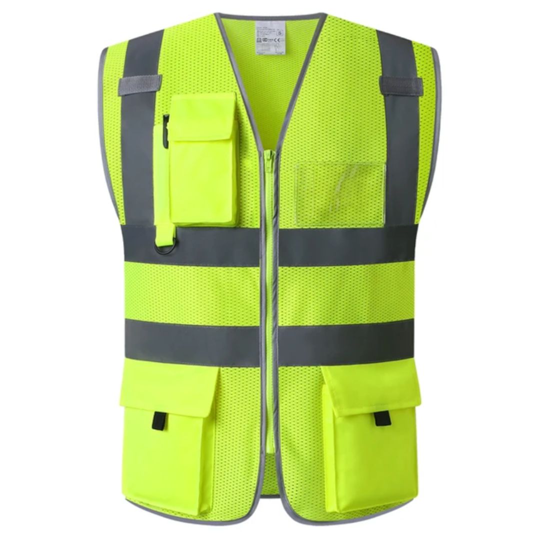 Reflective Safety Vest | Lightweight Work Vest with High Visibility and Practical Pockets
