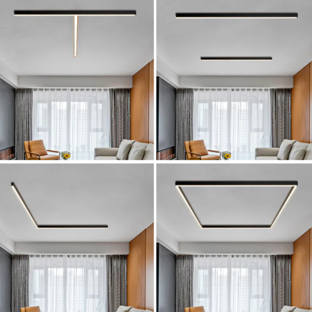 Industrial LED Ceiling Light Stratum | Robust Metal | Energy-Efficient Lighting | Suitable for 5-10㎡ Spaces | Dimmable Option Available | For Living Room, Bedroom, Kitchen | IP20 | 110-240V
