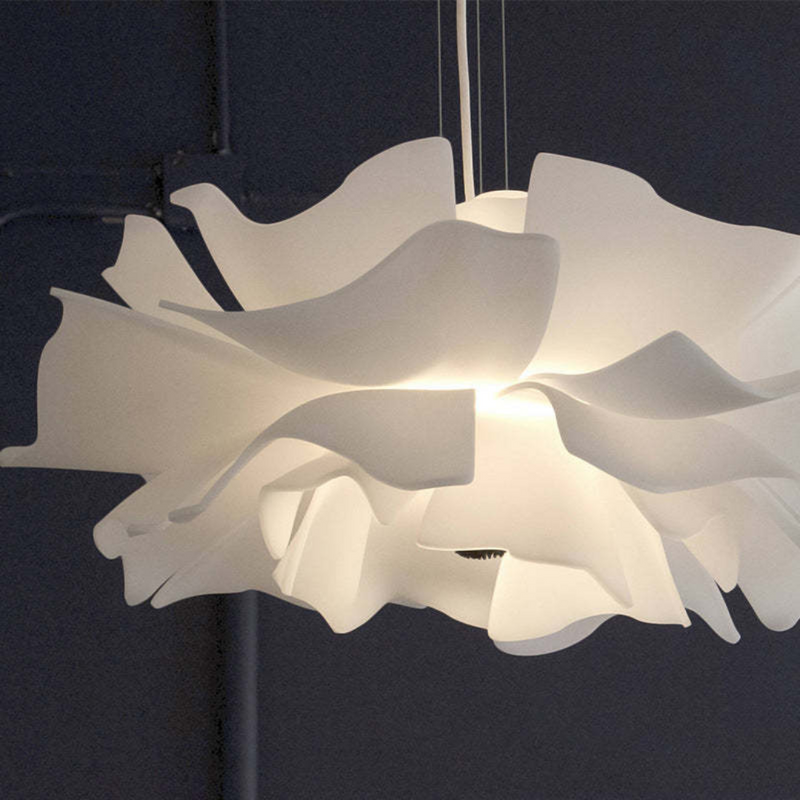 Design Pendant Light Flower White Metal - Sophia