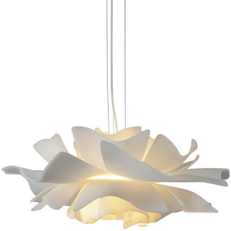 Design Pendant Light Flower White Metal - Sophia