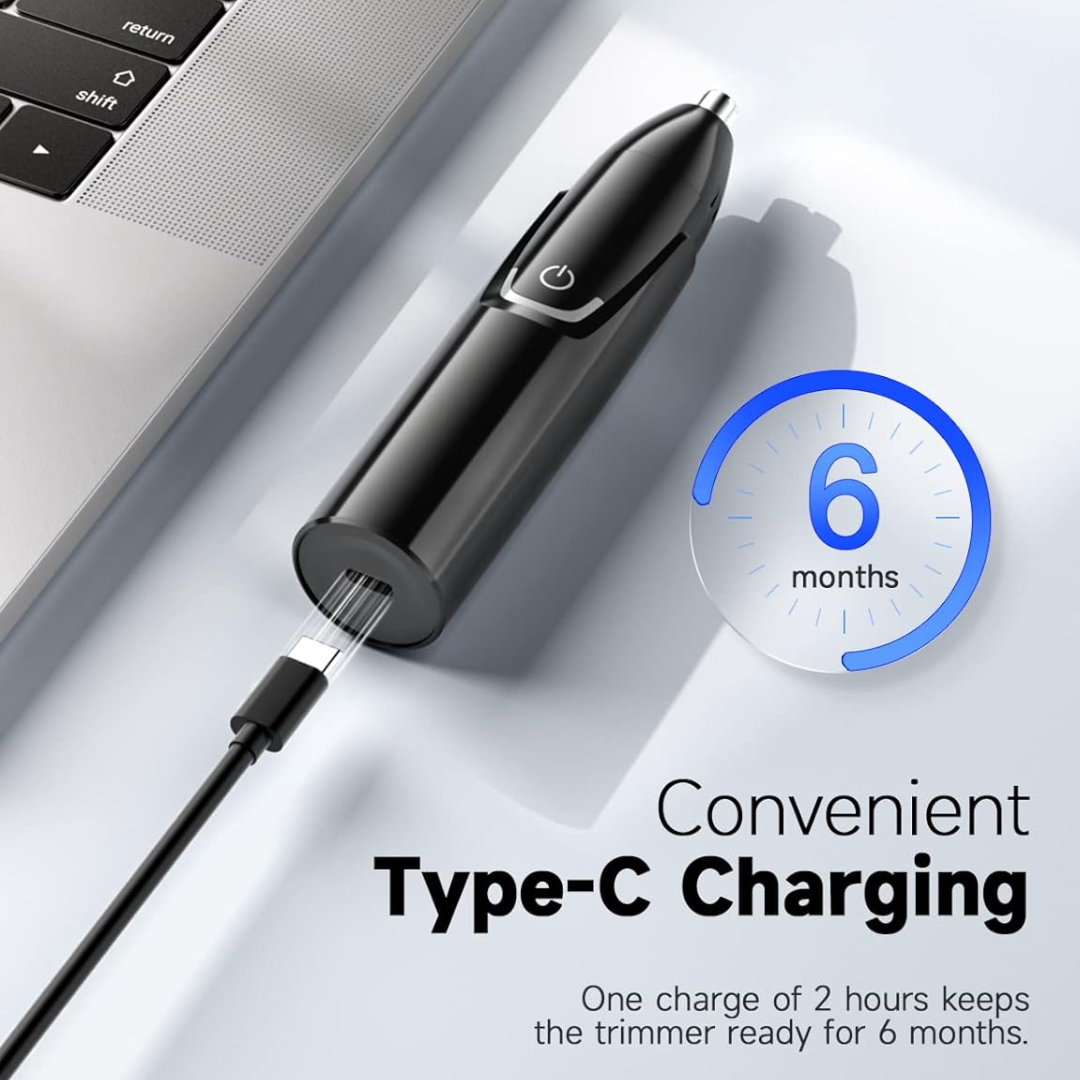 Rechargeable Nose and Ear Trimmer - Painless Grooming Treatment