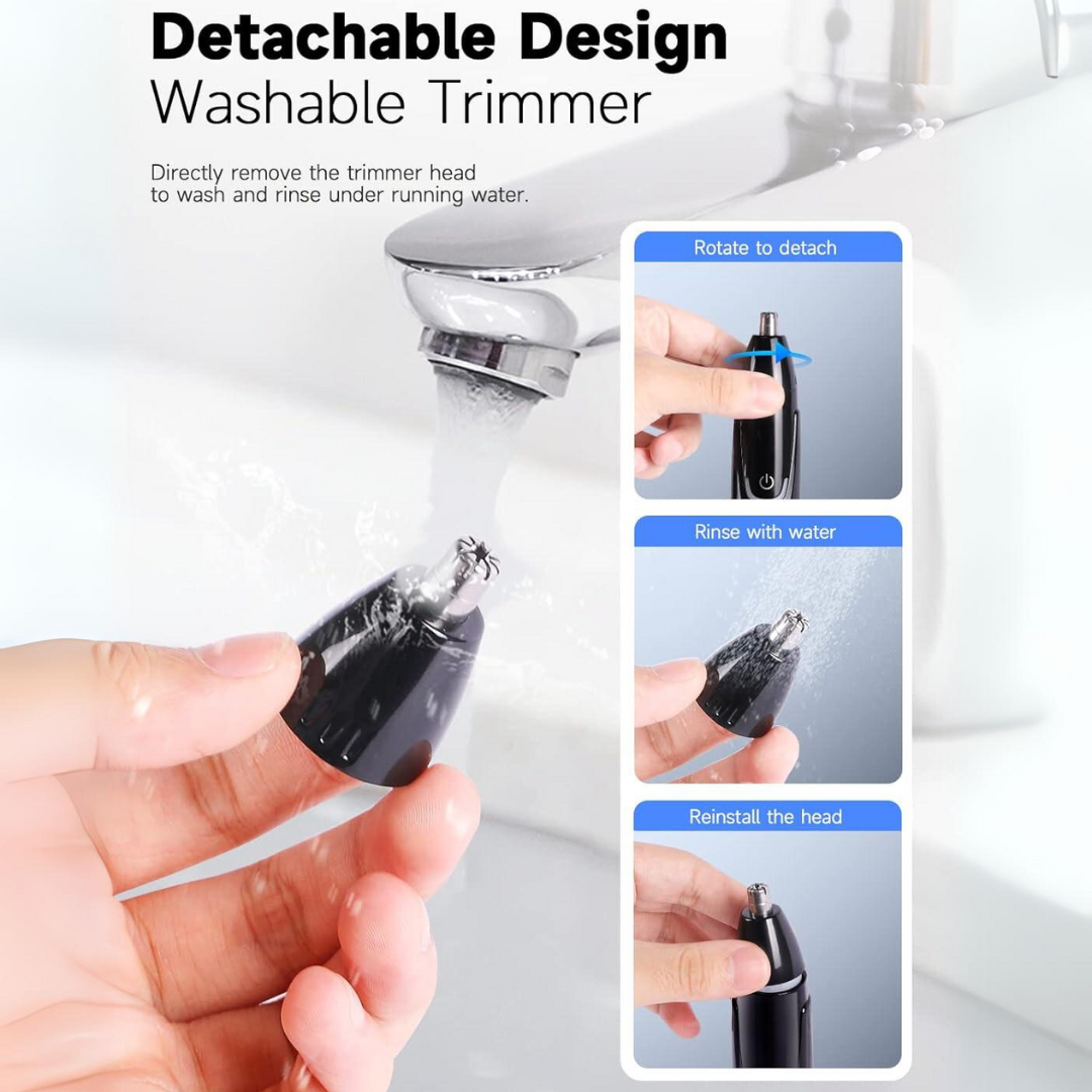 Rechargeable Nose and Ear Trimmer - Painless Grooming Treatment