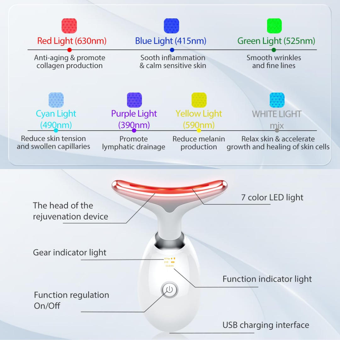 RadiantGlow 7-Colour Facial Massager