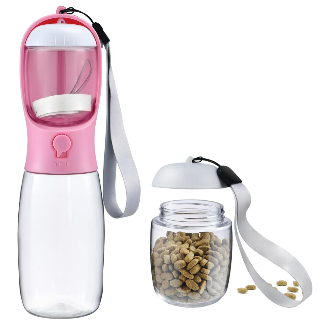 Portable Dog Water Bottle & Food Container