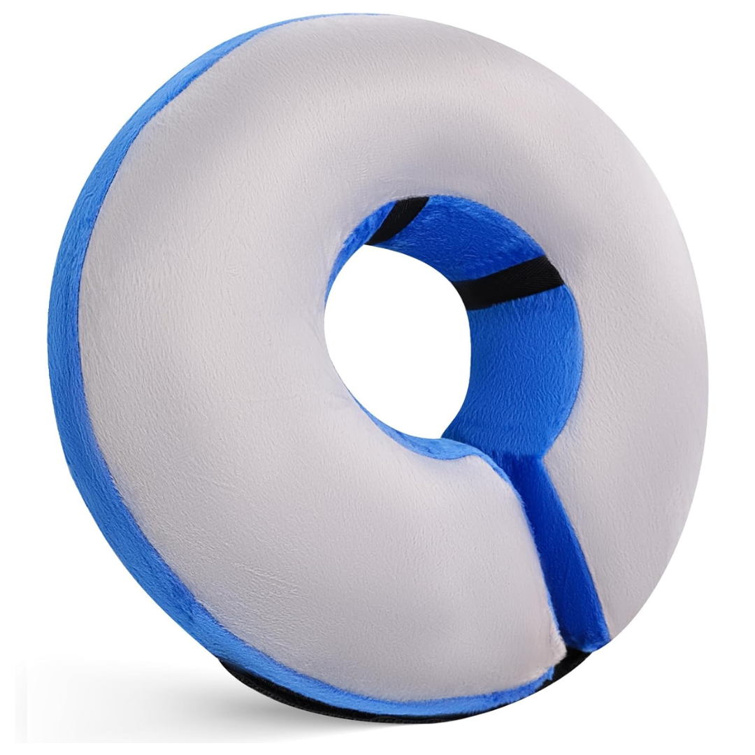 Protective Inflatable Dog Collar - Soft & Comfortable Recovery Ring