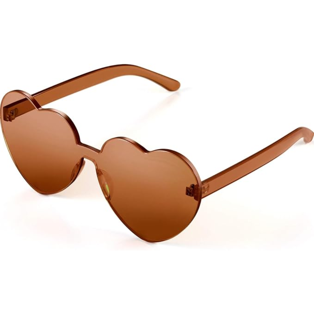 Trendy Heart Sunglasses without Frame in Transparent Look - HeartBlitz