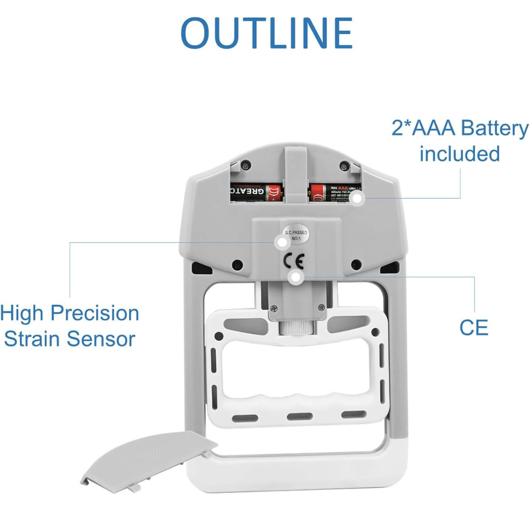 Gripmaster Digital Hand Dynamometer – Precise Grip Strength Meter up to 90kg – Compact, Portable Grip Tester for Fitness, Therapy & Rehabilitation