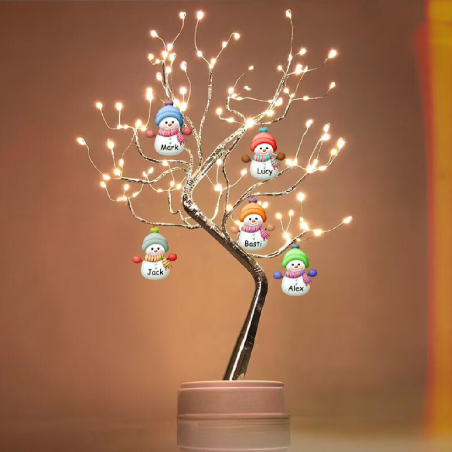 RadiantCharm Holiday LED Centerpiece | Portable Decorative Tree for Christmas and Winter Décor