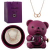 PermaBloom Gift Rose Pendant | Water-Resistant Rose with Custom Engraved Necklace