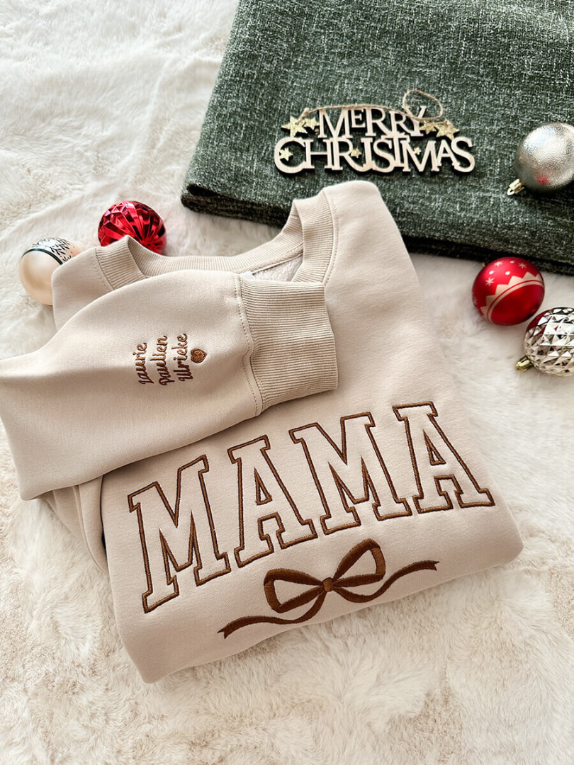 WarmHaven Festive Bow Sweater | Stylish and Comfortable Holiday Gift for Moms