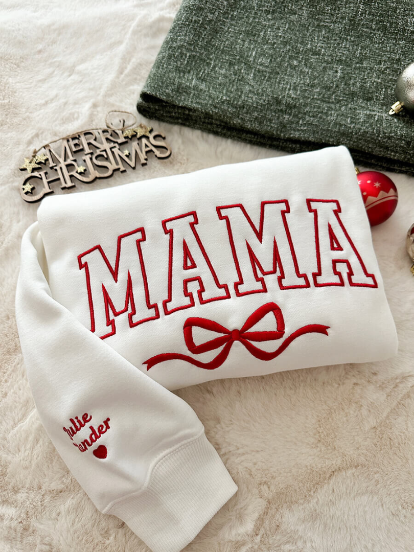 WarmHaven Festive Bow Sweater | Stylish and Comfortable Holiday Gift for Moms