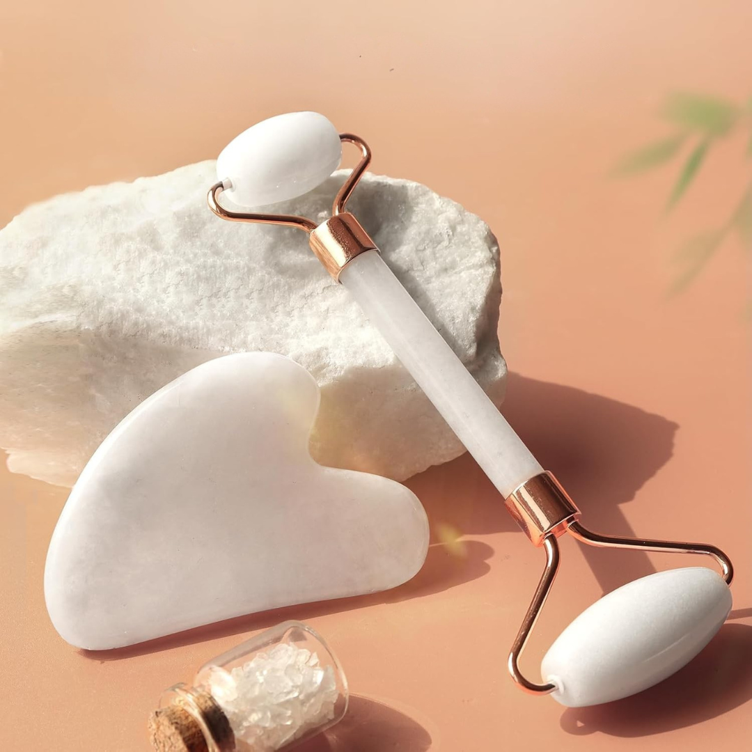 Instant Glow Gua Sha & Jade Roller Set