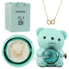 PermaBloom Gift Rose Pendant | Water-Resistant Rose with Custom Engraved Necklace