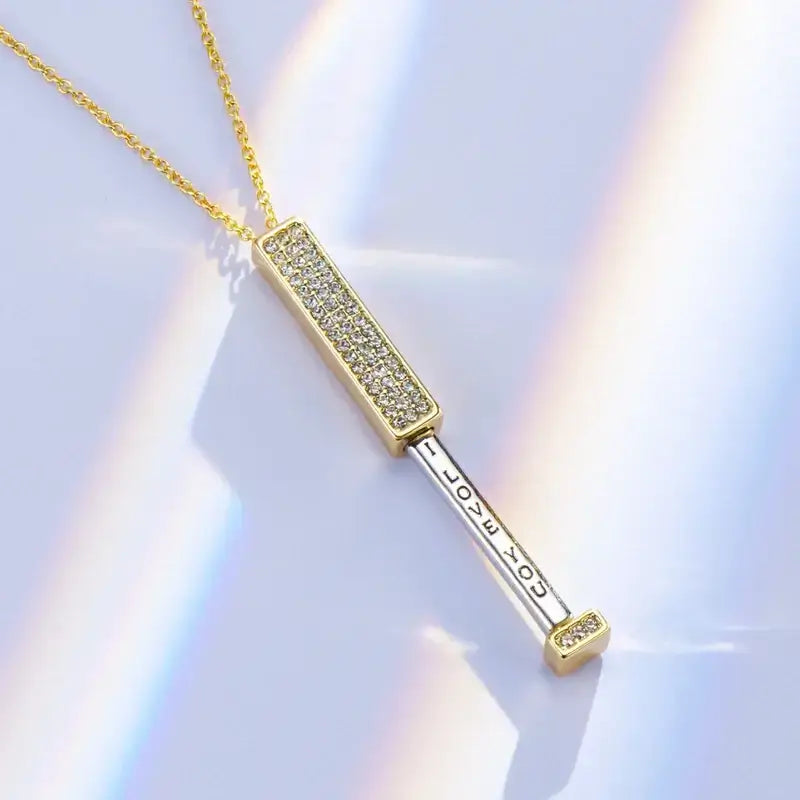 AmaraBloom Luxury Keepsake Necklace | Engraved zirconia pendant for cherished connections