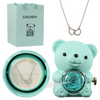 PermaBloom Gift Rose Pendant | Water-Resistant Rose with Custom Engraved Necklace