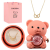 PermaBloom Gift Rose Pendant | Water-Resistant Rose with Custom Engraved Necklace