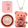 PermaBloom Gift Rose Pendant | Water-Resistant Rose with Custom Engraved Necklace