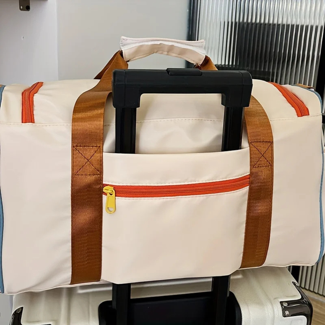 Lightweight Duffel Bag with Colour Blocks - FlexaBag