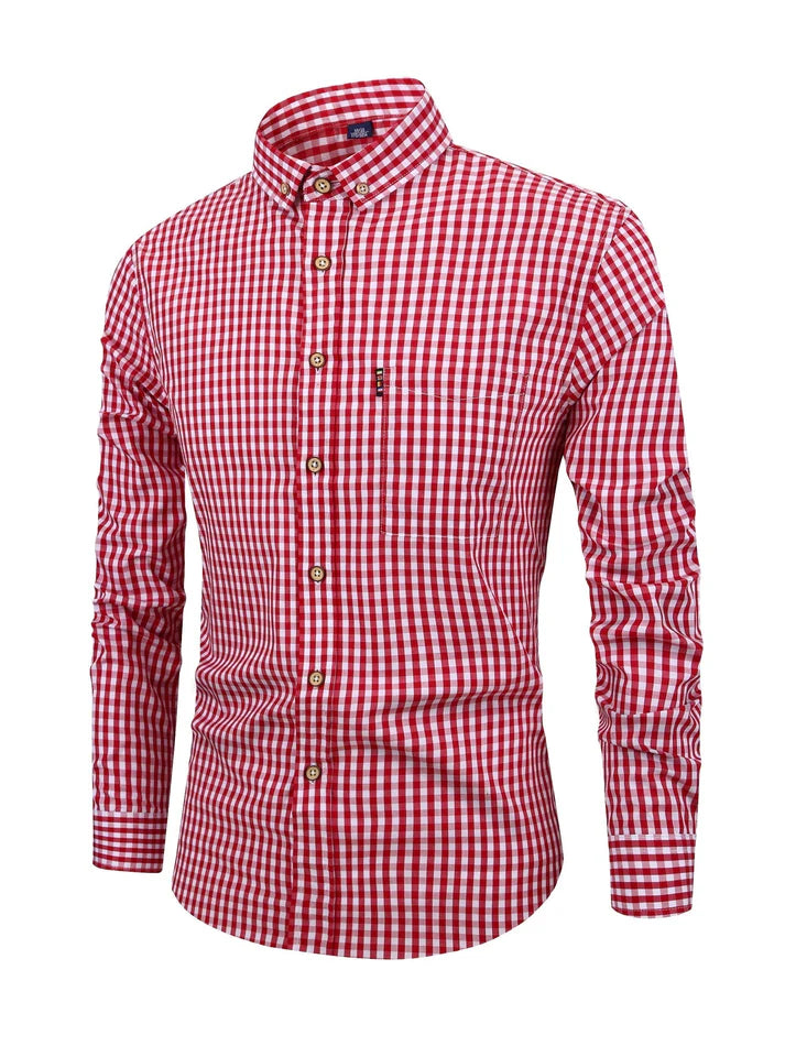 Versatile checked men's shirt 1