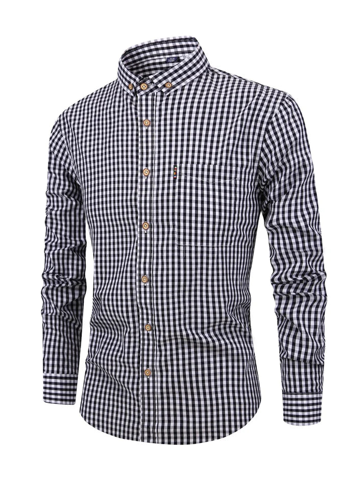 Versatile checked men's shirt 2