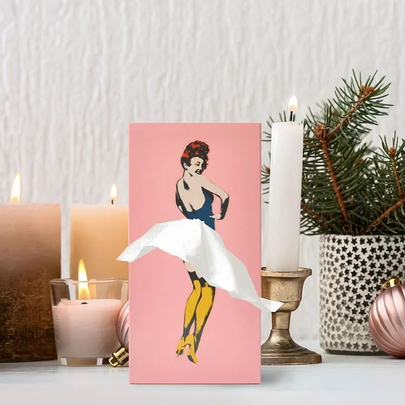 Pinova Tissue Holder | Home Décor | Playful Tissue Box in Retro Pin-Up Style