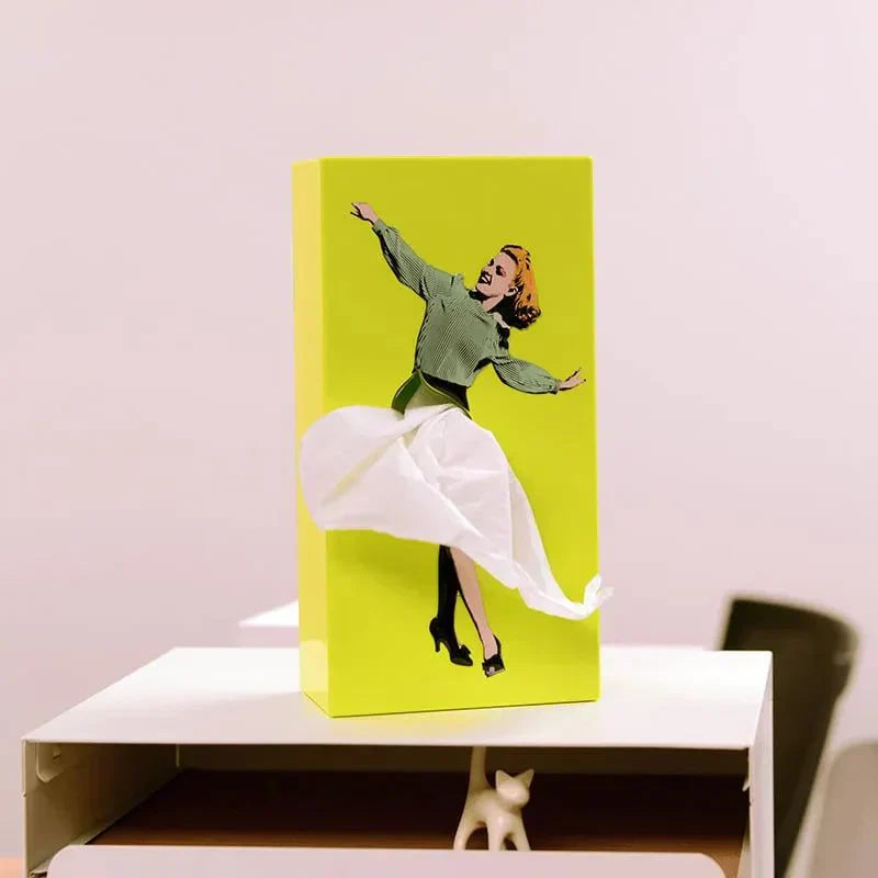 Pinova Tissue Holder | Home Décor | Playful Tissue Box in Retro Pin-Up Style