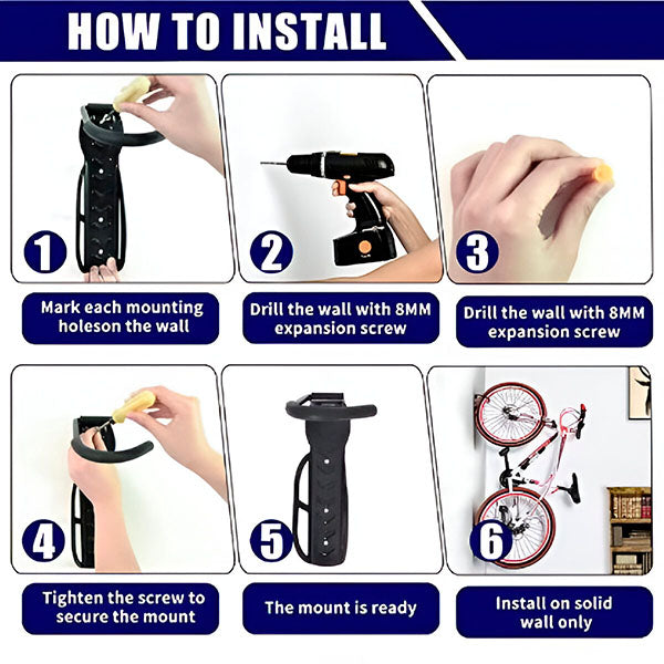 Space-Saving Wall-Mounted Bike Holder