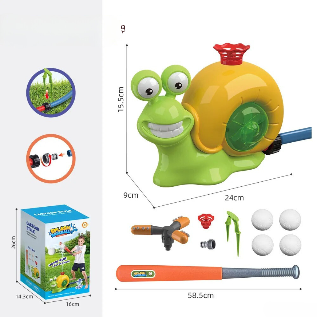 Water Fun Snail Baseball Set - Sporty Play and Splashing