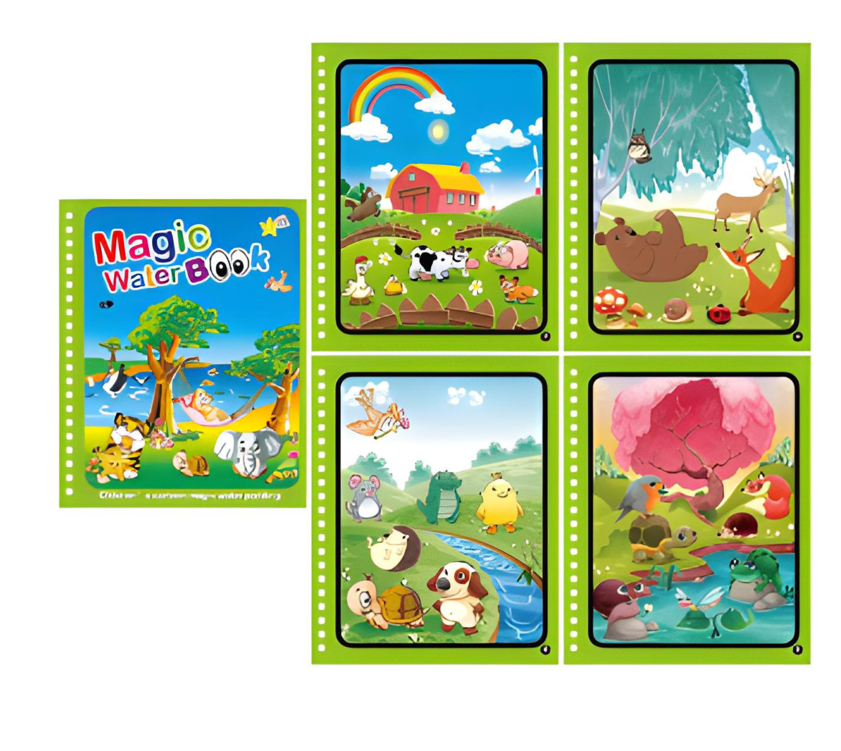 Water Colouring Book Set – Magical Painting Fun Without Mess (Set of 4)