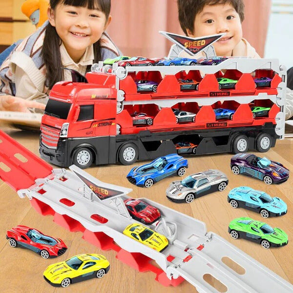 Toy Lorry with Trailer and Cars - MegaTransporter