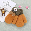 Fleece-Lined Children's Mittens with Bunny Motif & Cord – Buy 1 Get 1 Free – Ages 0–4