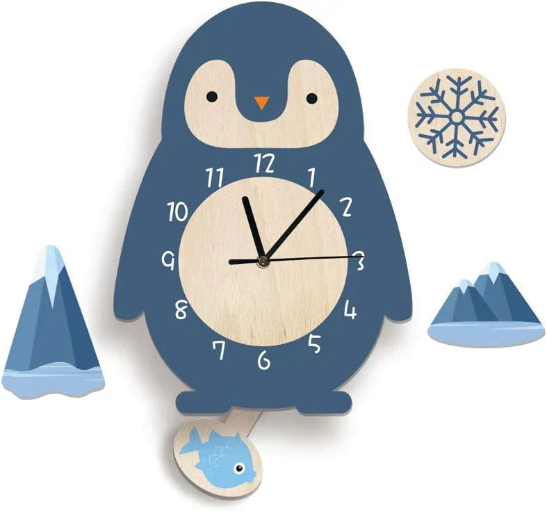 Children's Pendulum Clock with Animal Designs