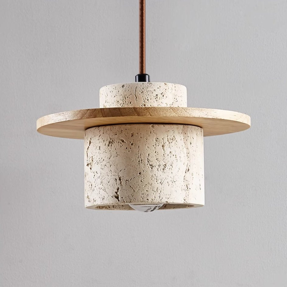 Travertine Pendant Lamp for Natural Luxury - StoneGlow