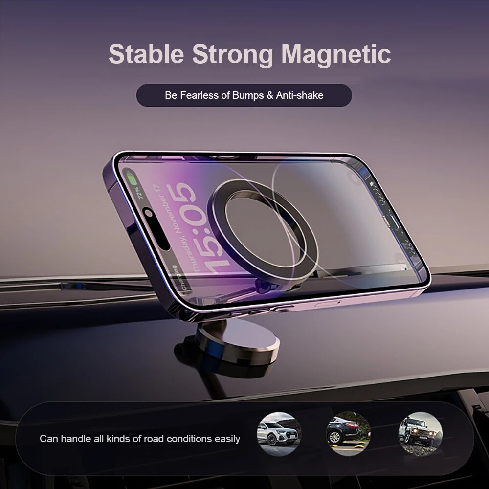 360° Foldable Magnetic Phone Holder for Car - Sturdy & Adjustable
