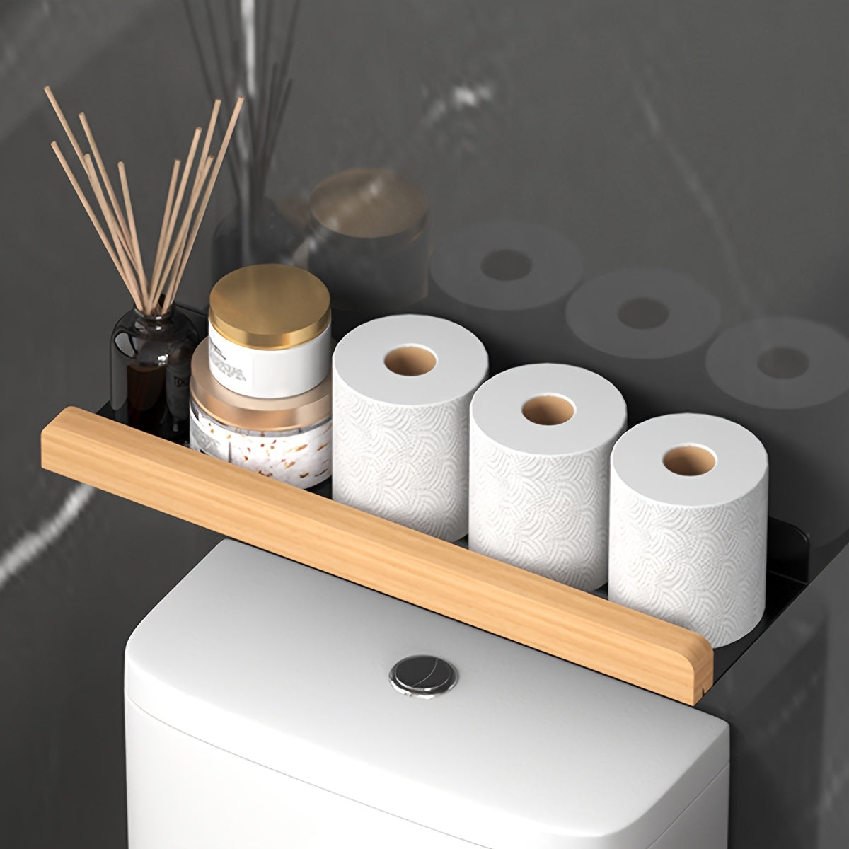 Stylish Wall Shelf Toilet Paper Holder – Perfect for Bathroom Organisation