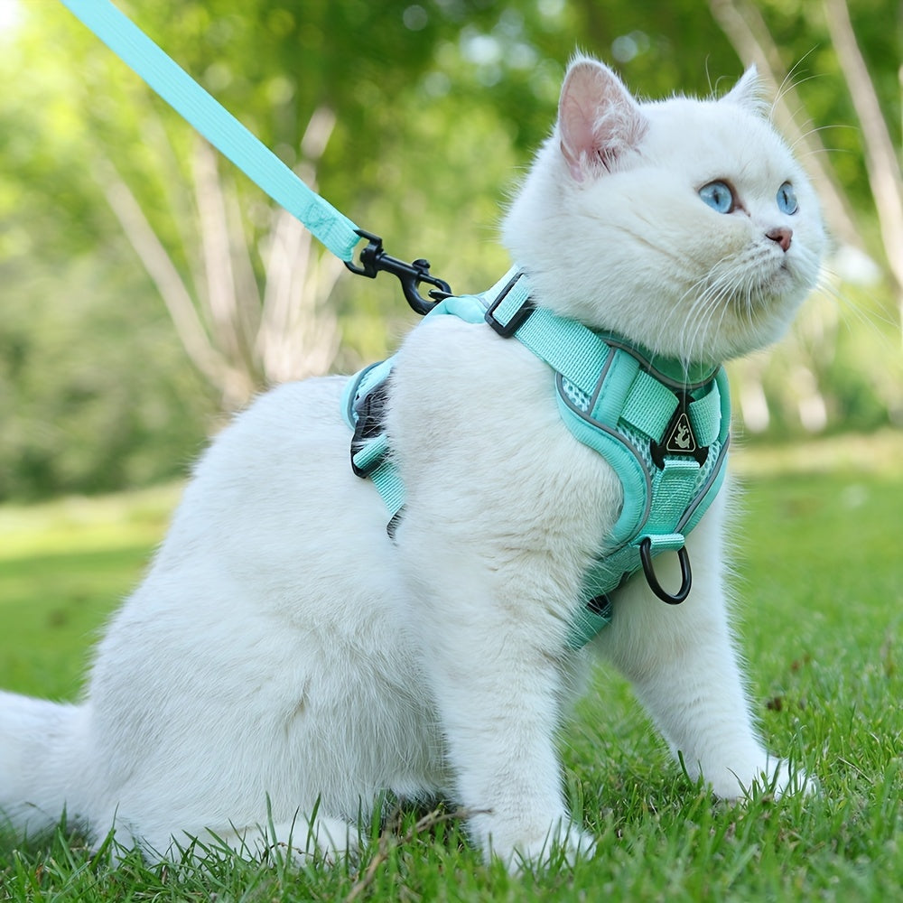 Reflective Cat Harness and Lead Set – Ideal for Walking and Training