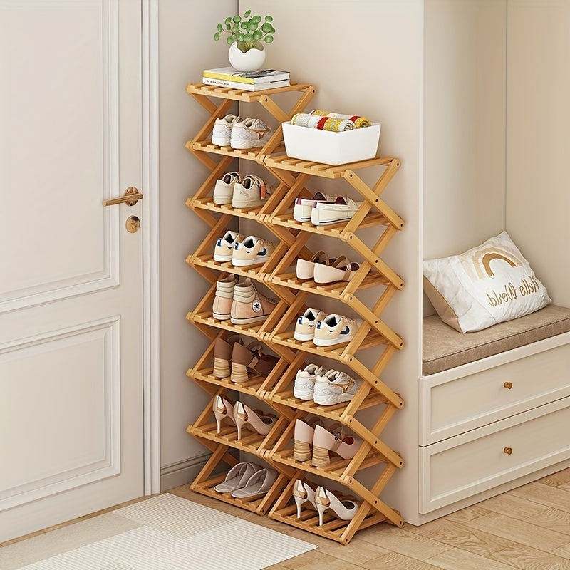 Smart Bamboo Shoe Rack – Compact and Practical for Any Entrance