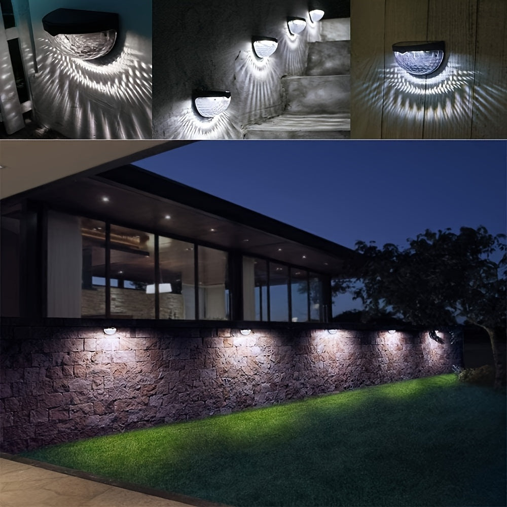 SolarGlow Half-Round LED Fence Lighting – Elegant and Durable