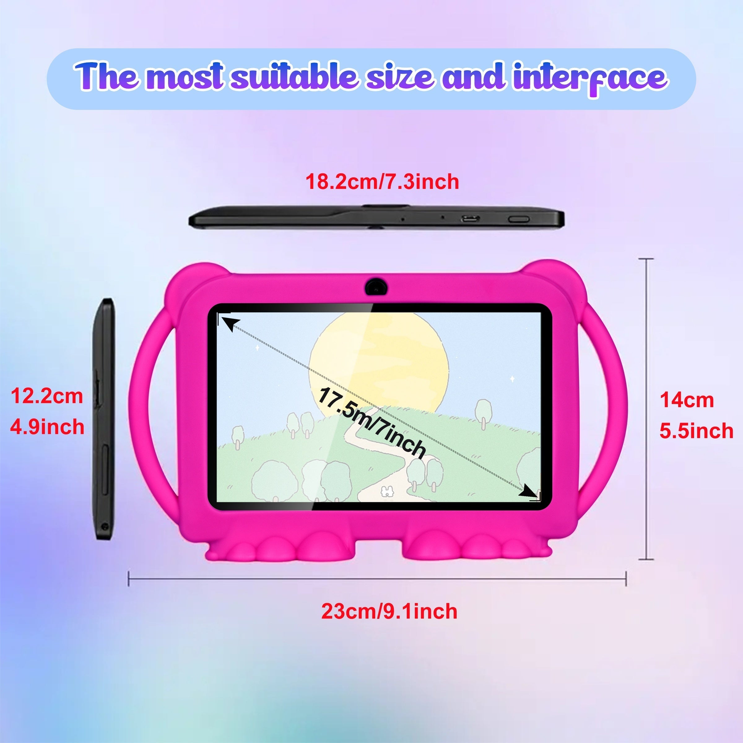 Tablet for Children – With Eye Protection, Shockproof Case and Support for Educational Apps
