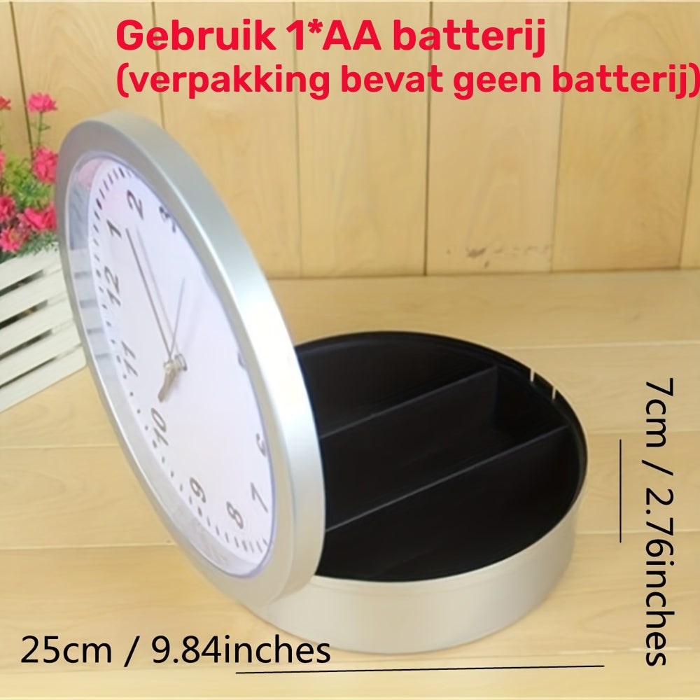 Wall Clock with Hidden Storage Compartment – Practical and Discreet