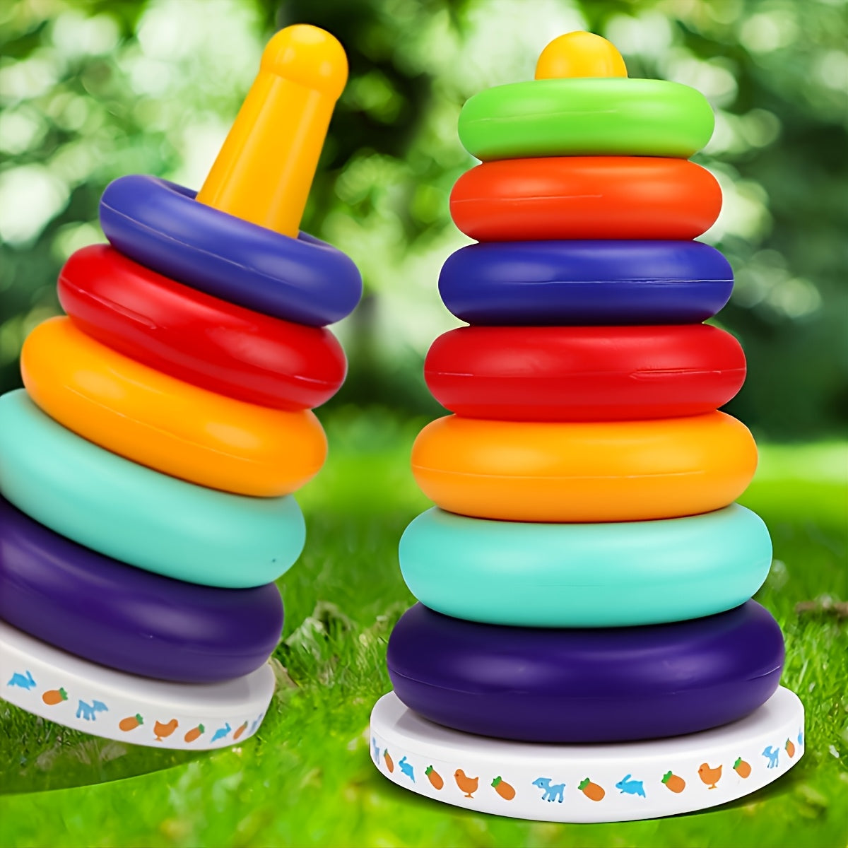 Educational Colourful Rainbow Stacking Tower – Enhance Colour Recognition and Motor Skills
