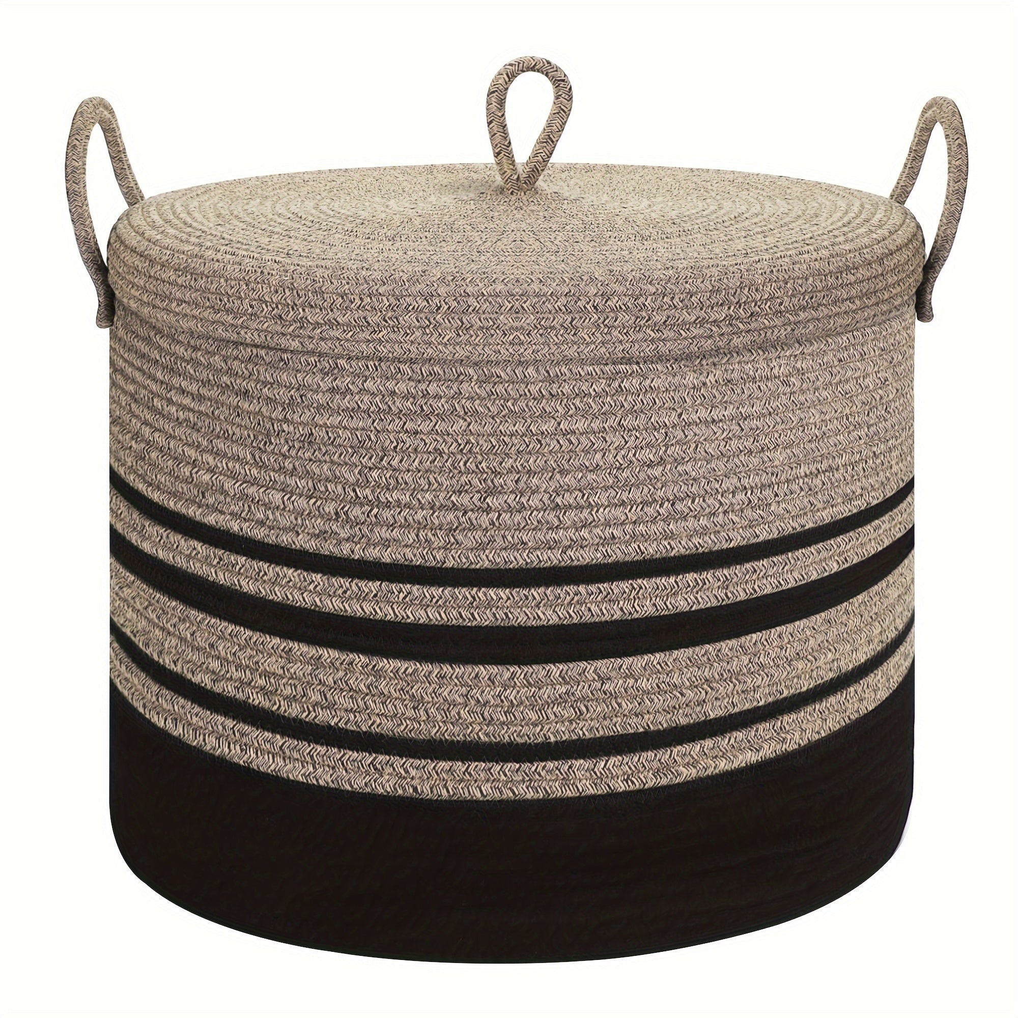 Classic Woven Storage Basket with Lid - Stylish Solution for Your Belongings