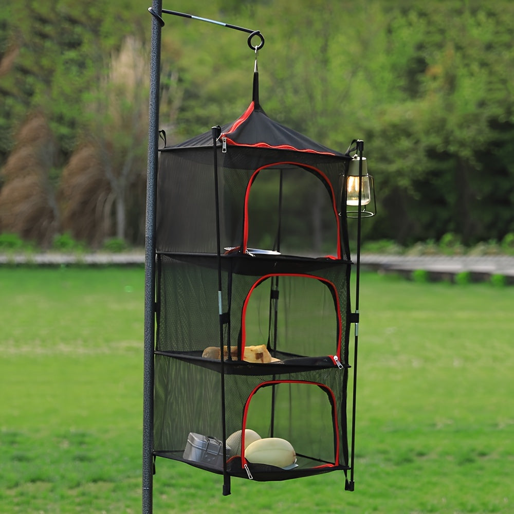 3-Tier Camping Storage Rack – Durable, Compact and Convenient for Camping and Outdoor Activities