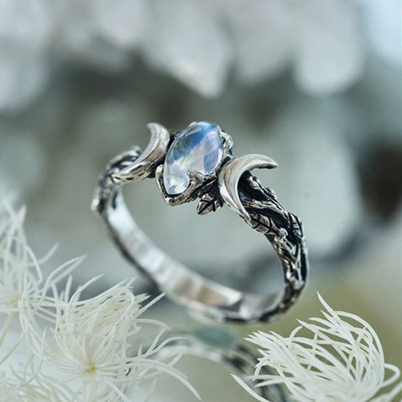 Stylish Moonstone Statement Ring – Iris