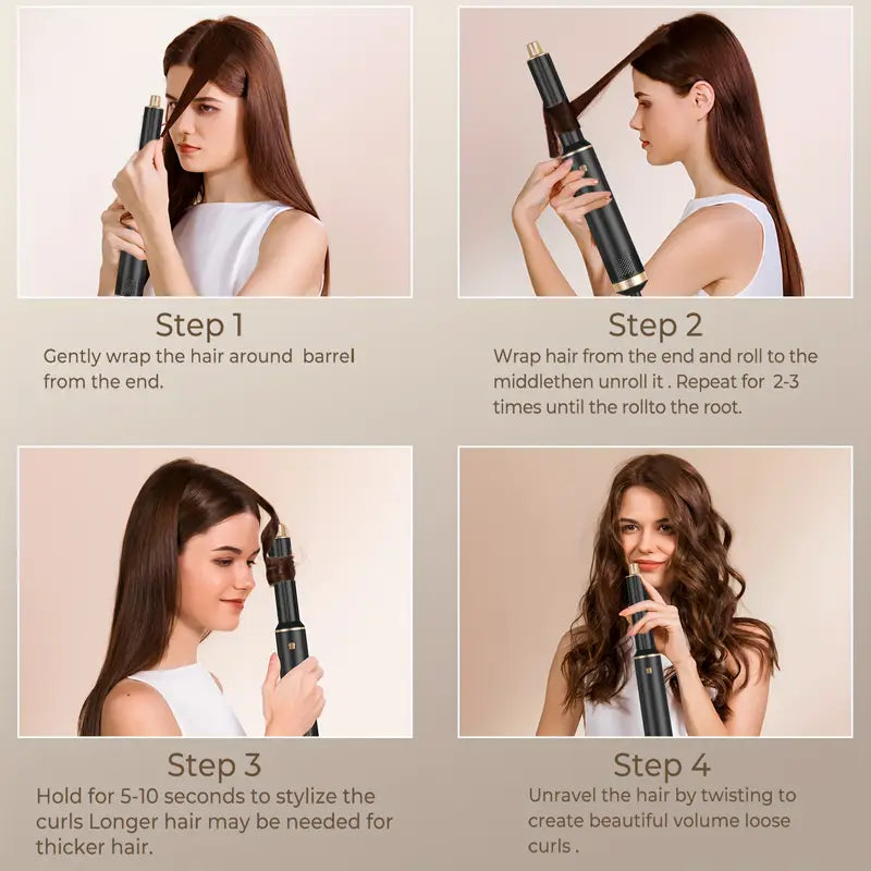 ProStyler 5-in-1 Hair Styling Set - Hairdryer, Curling Iron and Straightening Brush